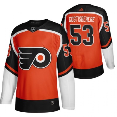 Philadelphia Philadelphia Flyers #53 Shayne Gostisbehere Orange Men's Adidas 2020-21 Reverse Retro Alternate NHL Jersey